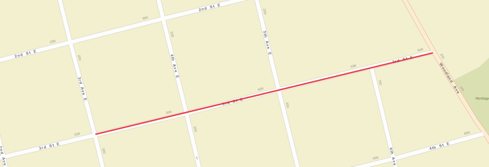 3rd Street E Road Closure Map